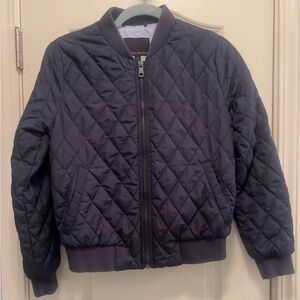 J. Crew Women's Navy Quilted Bomber Jacket
